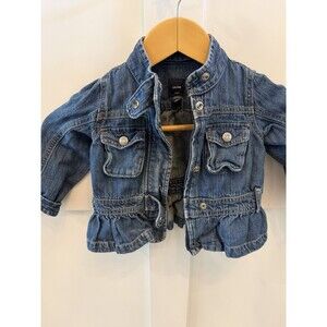 Baby Girls GAP Denim Jean Jacket Stretch Size 12-18 Months